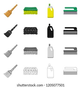 Vector design of cleaning and service logo. Collection of cleaning and household stock symbol for web.