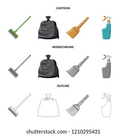 Vector design of cleaning and service logo. Set of cleaning and household vector icon for stock.