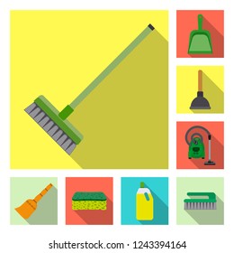 Vector design of cleaning and service logo. Set of cleaning and household vector icon for stock.