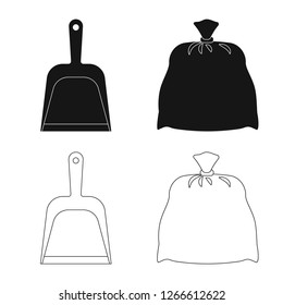 Vector design of cleaning and service logo. Collection of cleaning and household stock vector illustration.