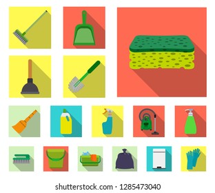 Vector design of cleaning and service logo. Collection of cleaning and household vector icon for stock.