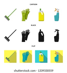 Vector design of cleaning and service logo. Set of cleaning and household stock symbol for web.
