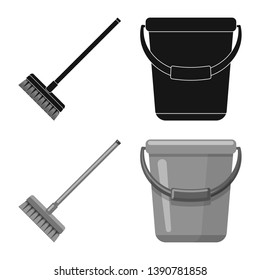 Vector design of cleaning and service logo. Set of cleaning and household stock vector illustration.