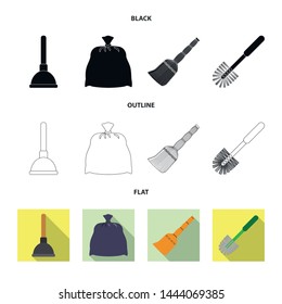 Vector design of cleaning and service logo. Collection of cleaning and household stock vector illustration.