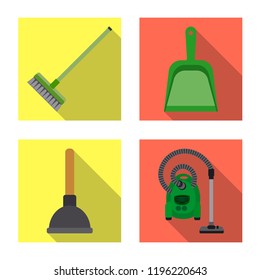 Vector design of cleaning and service sign. Collection of cleaning and household vector icon for stock.
