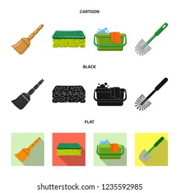 Vector design of cleaning and service sign. Collection of cleaning and household vector icon for stock.