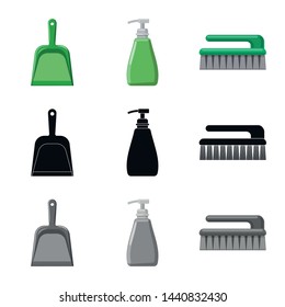 Vector design of cleaning and service sign. Collection of cleaning and household vector icon for stock.