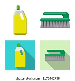 Vector design of cleaning and service symbol. Collection of cleaning and household stock vector illustration.