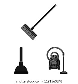 Vector design of cleaning and service symbol. Set of cleaning and household vector icon for stock.