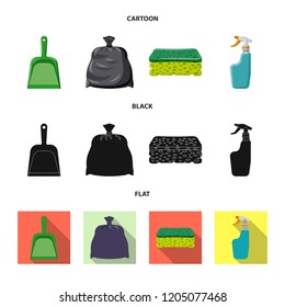 Vector design of cleaning and service symbol. Collection of cleaning and household stock vector illustration.