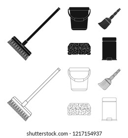 Vector design of cleaning and service symbol. Collection of cleaning and household stock vector illustration.