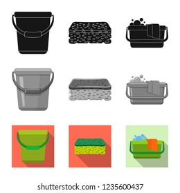 Vector design of cleaning and service symbol. Collection of cleaning and household vector icon for stock.