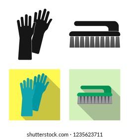 Vector design of cleaning and service symbol. Collection of cleaning and household stock vector illustration.