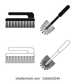 Vector design of cleaning and service symbol. Collection of cleaning and household stock vector illustration.