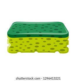 Vector design of cleaning sponge and service logo. Set of cleaning and household stock symbol for web.