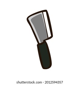diseño vectorial, imagen prediseñada de un cuchillo carnicero