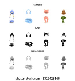 Vector design of clothes  and texture symbol. Collection of clothes  and weather  stock vector illustration.