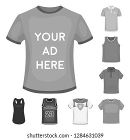Vector design of clothes and wear logo. Set of clothes and short stock vector illustration.