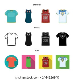 Vector design of clothes and wear logo. Collection of clothes and short stock vector illustration.