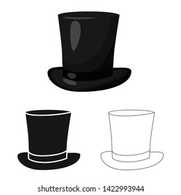 Vector design of clothing and cap symbol. Set of clothing and beret stock symbol for web.