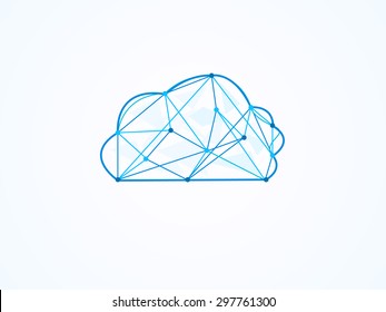 Vector Design Cloud Computing Connection.