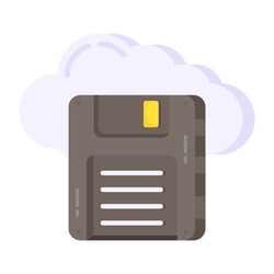 Vector Design Of Cloud Floppy

