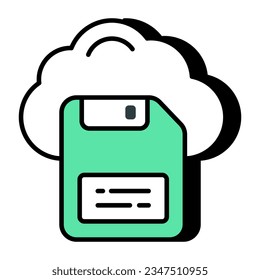 Vector design of cloud floppy