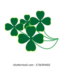 Vector design of a clover leaf graphic with white background