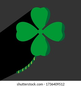 Vector design of a clover leaf graphic with shadows