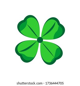 Vector design of a clover leaf graphic with white background