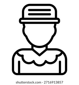 Estilo del icono del payaso del diseño del Vector