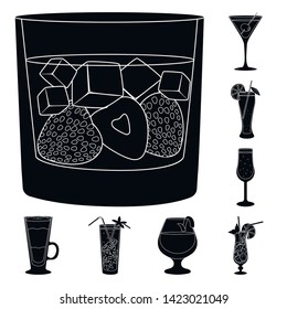 Vector design of club and ingredient logo. Collection of club and drink stock vector illustration.