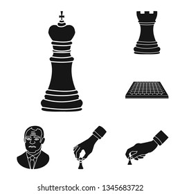 Vector design of club and target icon. Collection of club and game stock symbol for web.