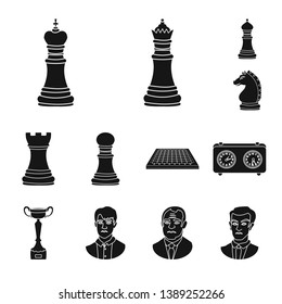 Vector design of club and target icon. Set of club and game vector icon for stock.