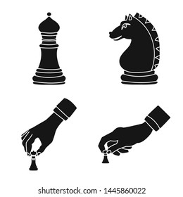 Vector design of club and target icon. Collection of club and game stock symbol for web.