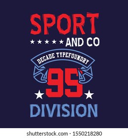 vector design and co sport for t-shirt, typography design - ready print