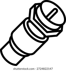 Vector Design Coaxial Connector Icon Style