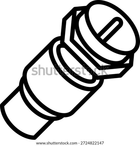 Vector Design Coaxial Connector Icon Style