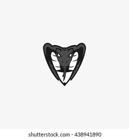 Vector Design cobra snake logo template. flat style