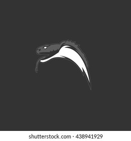 Vector Design cobra snake logo template. flat style