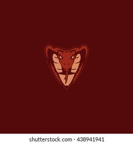 Vector Design cobra snake logo template. flat style