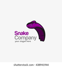 Vector Design cobra snake logo template. flat style