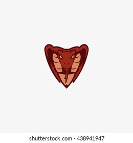 Vector Design cobra snake logo template. flat style