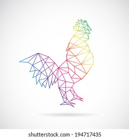 Vector design of cock on white background