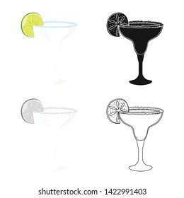 Vector design of cocktail and glass logo. Set of cocktail and drink stock vector illustration.