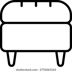 Vector Design Cocktail Ottoman Icon Style