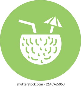 Diseño de vectores Estilo de icono de bebida de coco