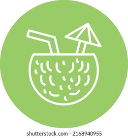 Vector Design Coconut Drink Icon Style