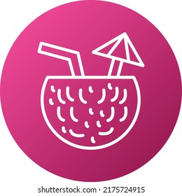 Vector Design Coconut Drink Icon Style