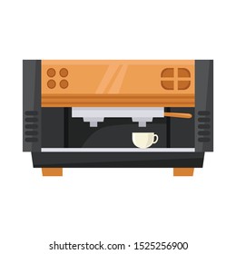 Vector design of coffee and appliance symbol. Web element of coffee and beverage vector icon for Stock.